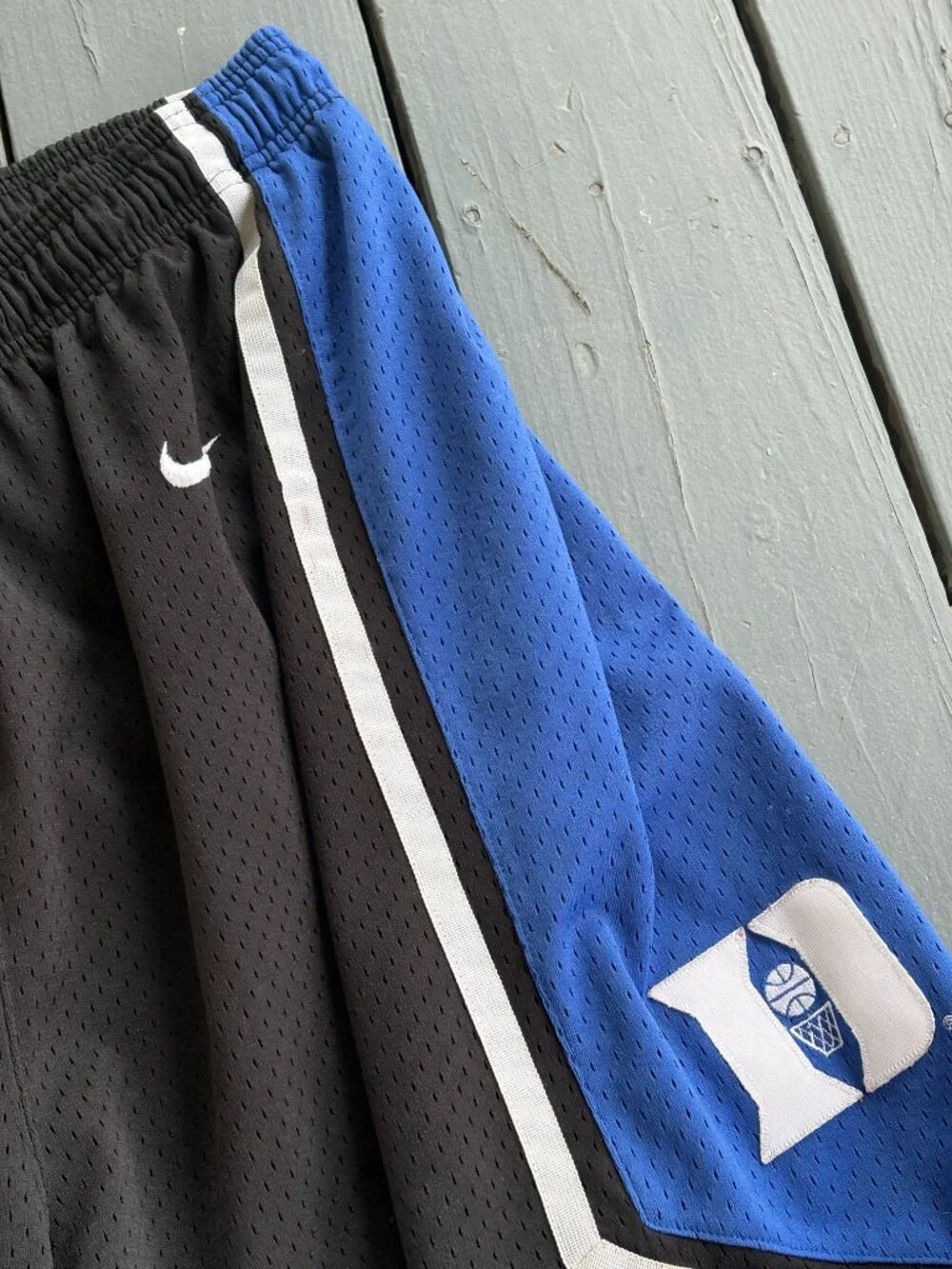 Nike Duke Black & Blue Men's Athletic Mesh Basketball Team Shorts XLarge